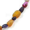 Dyed Natural Weathered Agate Bead Strands G-J271-42-2