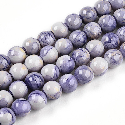 Baking Paint Glass Beads X1-DGLA-N003-10mm-C08-1