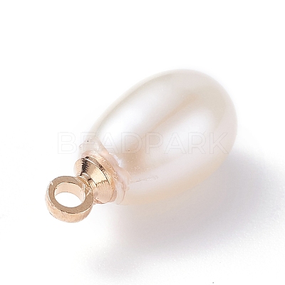 Natural Pearl Charms PALLOY-JF01281-02-1