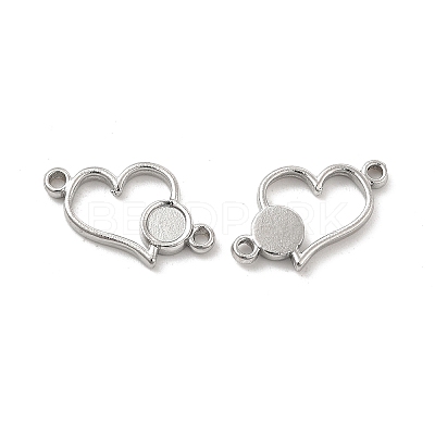 Non-Tarnish 304 Stainless Steel Cabochon Connector Settings STAS-B032-11P-1
