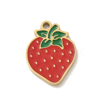 304 Stainless Steel Enamel Charms STAS-I322-84C-G-1
