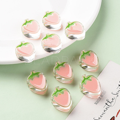 Transparent Enamel Acrylic Beads X1-TACR-S155-003C-1