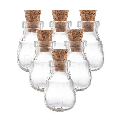 Oval Glass Bottle for Bead Containers AJEW-R045-09-1
