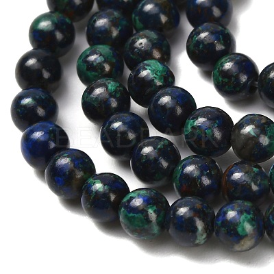 Natural Azurite Beads Strands G-Z110-C05-4mm-1