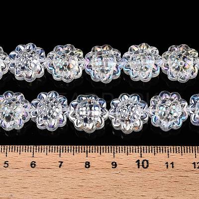 Transparent Electroplate Glass Beads Strands EGLA-N012-16-1
