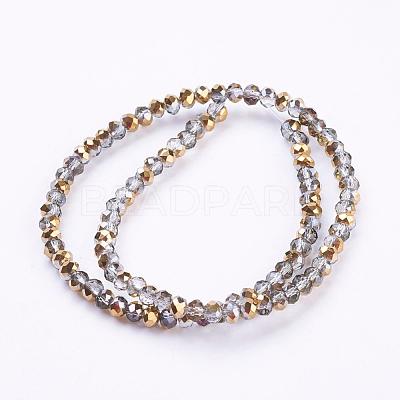 Electroplate Glass Faceted Rondelle Beads Strands EGLA-D020-3x2mm-14-1