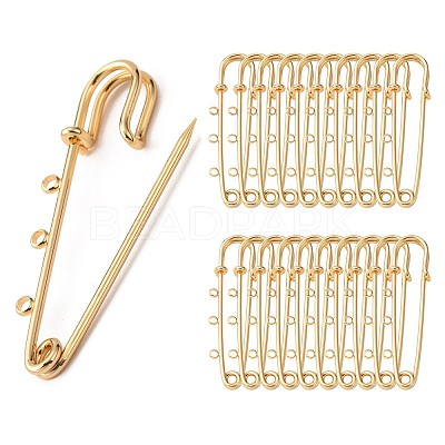 Brass Brooch Findings X-KK-S345-025-1