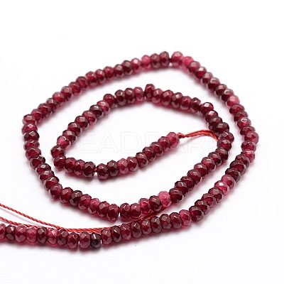 Dyed Natural Malaysia Jade Rondelle Beads Strands X-G-E316-2x4mm-10-1