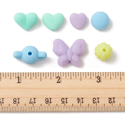 Rubberized Style Acrylic Beads SACR-FS0001-12-1