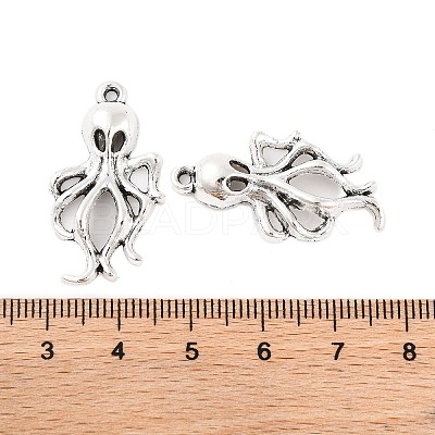 Tibetan Style Alloy Octopus Pendants TIBEP-S270-AS-LF-1