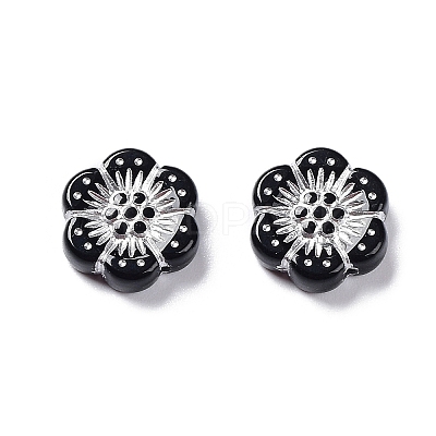 Black Opaque Acrylic Beads LS-OACR-G016-32B-1