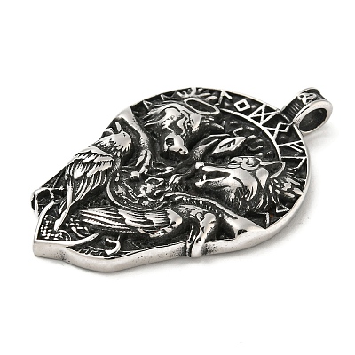 316 Surgical Stainless Steel Pendants STAS-Z073-75AS-01-1