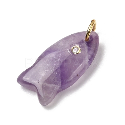 Natural Amethyst Pendants G-A297-01G-11-1