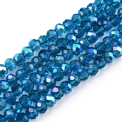 Electroplate Glass Beads Strands EGLA-A044-T4mm-L27-1