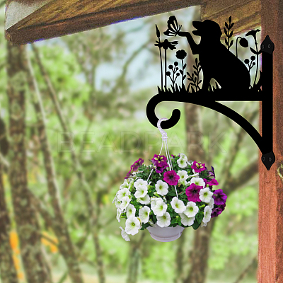 Iron Hanging Plant Hanger Bracket HJEW-WH0095-023-1
