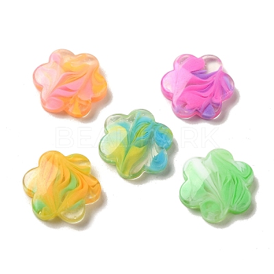 Gradient Color Transparent Resin Decoden Cabochons RESI-D008-06C-1