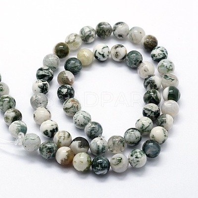 Natural Tree Agate Beads Strands X-G-I199-03-4mm-1
