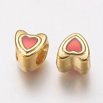 Metal Alloy European Beads LFD8290Y-2-NFG-1