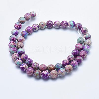 Natural Imperial Jasper Beads Strands G-I122-4mm-15-1