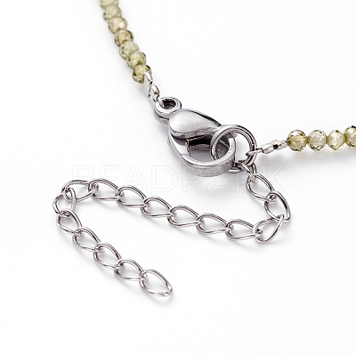 Cubic Zirconia Beaded Necklaces NJEW-JN02618-02-1