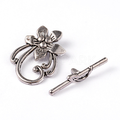 Tibetan Style Alloy Toggle Clasps LS-LF0677Y-1