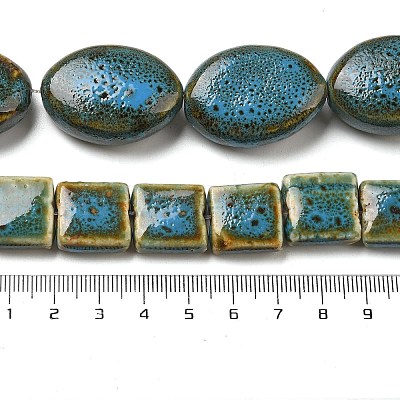 Handmade Porcelain Beads Strands PORC-B002-19B-1
