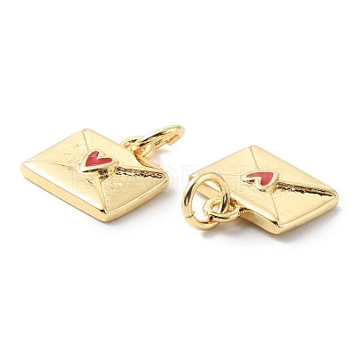 Rack Plating Brass Charms with Jump Ring KK-F852-23G-1
