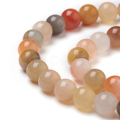 Natural Golden Silk Jade Beads Strands G-L555-05-10mm-1