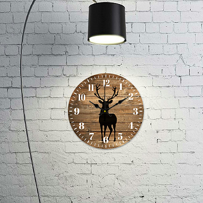 MDF Printed Wall Clock HJEW-WH0058-020-1