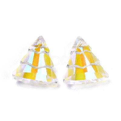 Glass Rhinestone Pendants RGLA-O002-A01-001SI-1
