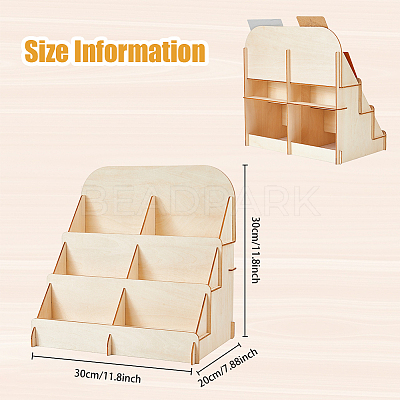 Wooden Multi-layer Cosmetic Storage Organizer Box MRMJ-WH0075-84-1