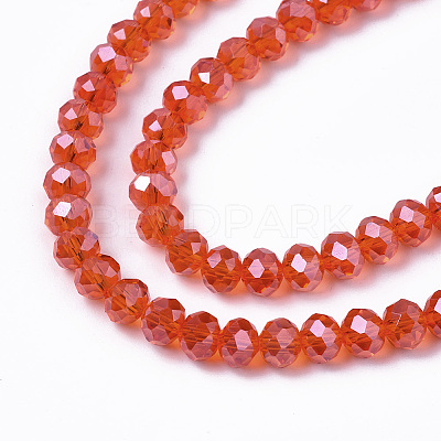 Electroplate Glass Beads Strands EGLA-A034-T4mm-A21-1