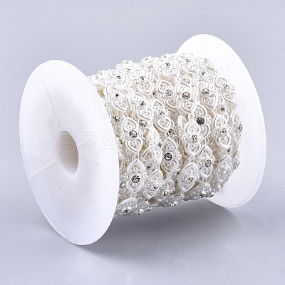 ABS Plastic Imitation Pearl Beaded Trim Garland Strand AJEW-S073-23-1