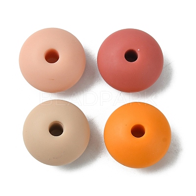 Rondelle Food Grade Eco-Friendly Silicone Focal Beads SIL-F003-07B-1