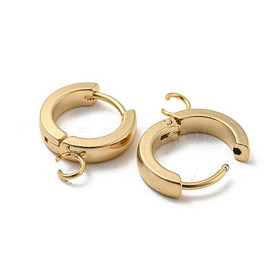 201 Stainless Steel Huggie Hoop Earrings Findings STAS-A167-01M-G-1