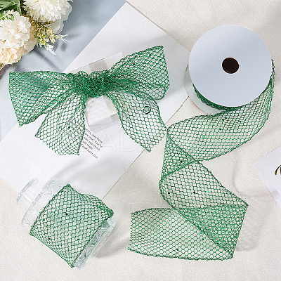 9M Sparkle Polyester Mesh Ribbon with Paillettes OCOR-WH20012-15H-1