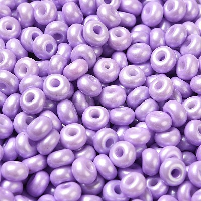 Baking Paint Luster Glass Seed Beads SEED-B001-04A-09-1