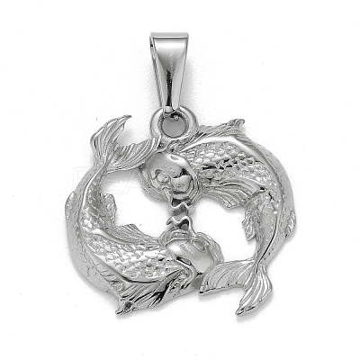 Non-Tarnish 304 Stainless Steel Pendants LS-STAS-D165-14P-10-1