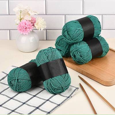 5Pcs Polyester Yarn for Knitting & Crochet YCOR-SZ0001-03K-1