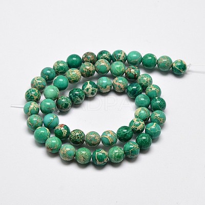 Round Natural Imperial Jasper Beads G-I122-4mm-05-1