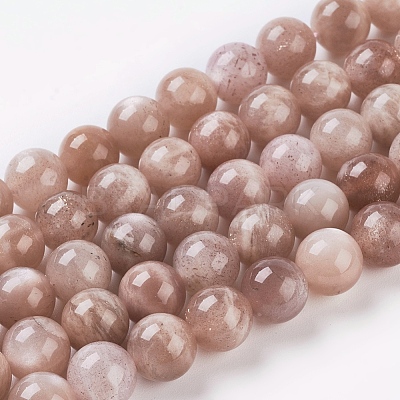 Natural Sunstone Beads Strands L-G-G099-4mm-14-1