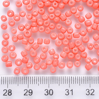 6/0 Baking Paint Glass Round Seed Beads SEED-S036-01C-12-1