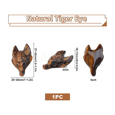 Natural Tiger Eye Pendants G-SC0001-20A-1