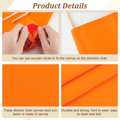 Canvas Cloth Chair Replacement Cover AJEW-WH0258-963B-02-1