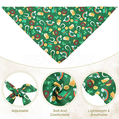4Pcs 4 Styles Triangle Polyester Pet Handkerchi AJEW-CP0006-08B-05-1