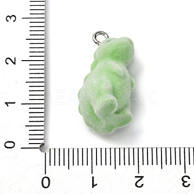 Flocky Resin Pendants FIND-S001-08G-1