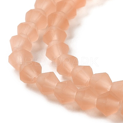 Imitate Austrian Crystal Frosted Glass Beads Strands GLAA-F029-TM4mm-B15-1