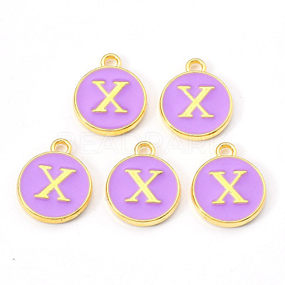 Golden Plated Alloy Enamel Charms ENAM-S118-10X-1