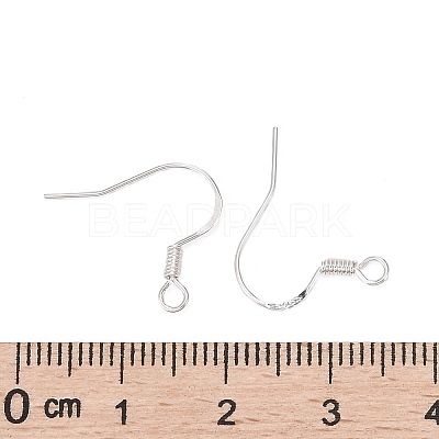 925 Sterling Silver Flat Coil Earwire STER-S002-53-1