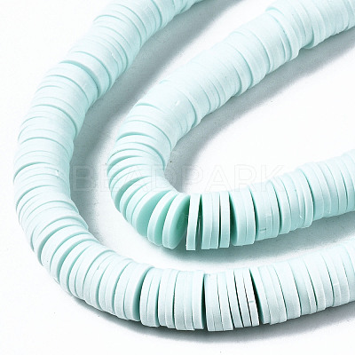 Handmade Polymer Clay Beads Strands CLAY-R089-8mm-142-1